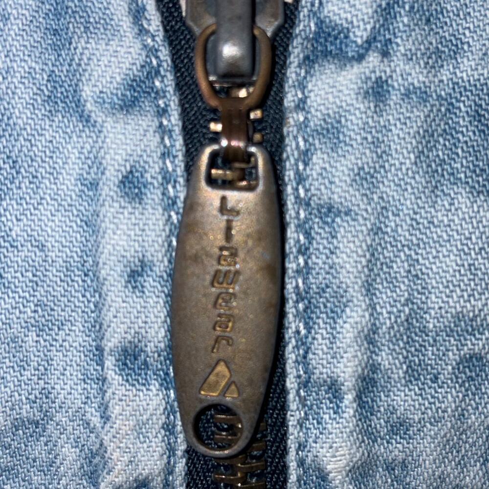Vintage Liz Claiborne 90s Denim Light Wash Zip utility Y2k Grunge - Picture 5 of 9